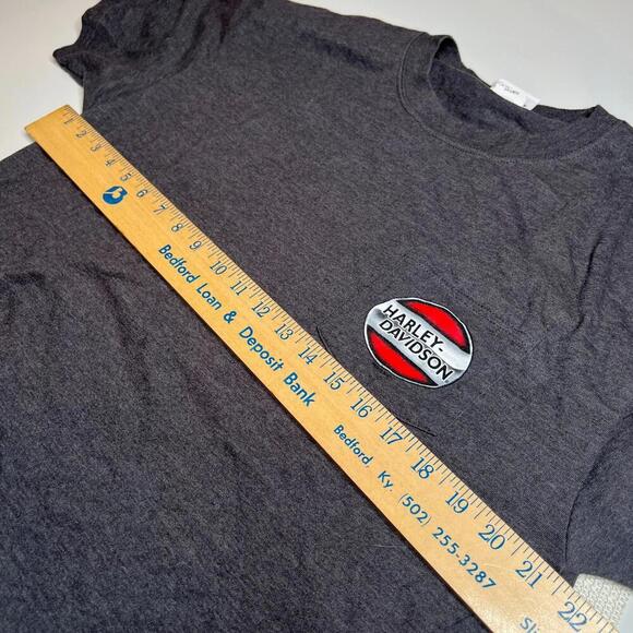 Harley-Davidson Brindt’s Marion Indiana T-Shirt 2014 Home of the Hog Gray Size L - Picture 4 of 9